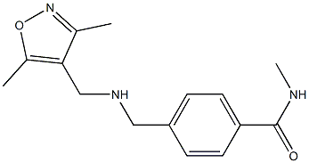 4-({[(3,5-dimethyl-1,2-oxazol-4-yl)methyl]amino}methyl)-N-methylbenzamide 结构式