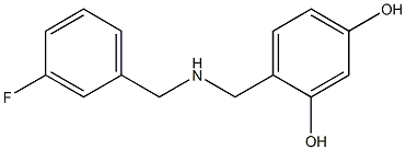 4-({[(3-fluorophenyl)methyl]amino}methyl)benzene-1,3-diol 结构式