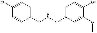 4-({[(4-chlorophenyl)methyl]amino}methyl)-2-methoxyphenol 结构式