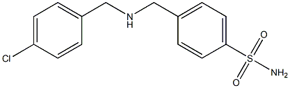 4-({[(4-chlorophenyl)methyl]amino}methyl)benzene-1-sulfonamide 结构式