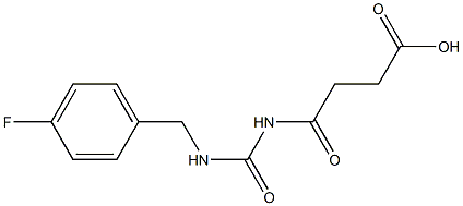 4-({[(4-fluorophenyl)methyl]carbamoyl}amino)-4-oxobutanoic acid 结构式