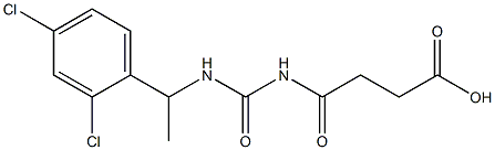 4-({[1-(2,4-dichlorophenyl)ethyl]carbamoyl}amino)-4-oxobutanoic acid 结构式