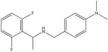 4-({[1-(2,6-difluorophenyl)ethyl]amino}methyl)-N,N-dimethylaniline 结构式