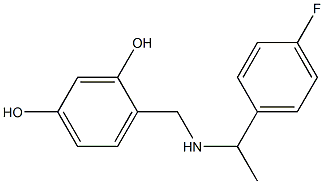 4-({[1-(4-fluorophenyl)ethyl]amino}methyl)benzene-1,3-diol 结构式