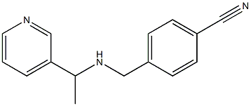 4-({[1-(pyridin-3-yl)ethyl]amino}methyl)benzonitrile 结构式