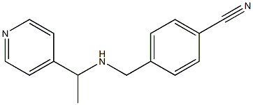 4-({[1-(pyridin-4-yl)ethyl]amino}methyl)benzonitrile 结构式