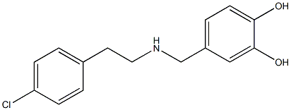 4-({[2-(4-chlorophenyl)ethyl]amino}methyl)benzene-1,2-diol 结构式