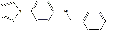 4-({[4-(1H-1,2,3,4-tetrazol-1-yl)phenyl]amino}methyl)phenol 结构式