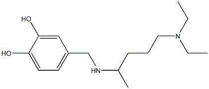 4-({[5-(diethylamino)pentan-2-yl]amino}methyl)benzene-1,2-diol 结构式