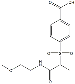 4-({1-[(2-methoxyethyl)carbamoyl]ethane}sulfonyl)benzoic acid 结构式