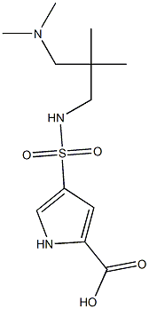 4-({2-[(dimethylamino)methyl]-2-methylpropyl}sulfamoyl)-1H-pyrrole-2-carboxylic acid 结构式