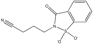 4-(1,1-dioxido-3-oxo-1,2-benzisothiazol-2(3H)-yl)butanenitrile 结构式