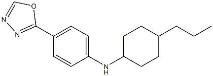 4-(1,3,4-oxadiazol-2-yl)-N-(4-propylcyclohexyl)aniline 结构式