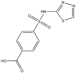 4-(1,3,4-thiadiazol-2-ylsulfamoyl)benzoic acid 结构式