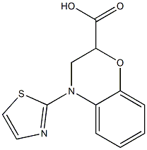 4-(1,3-thiazol-2-yl)-3,4-dihydro-2H-1,4-benzoxazine-2-carboxylic acid 结构式