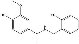 4-(1-{[(2-chlorophenyl)methyl]amino}ethyl)-2-methoxyphenol 结构式