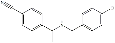 4-(1-{[1-(4-chlorophenyl)ethyl]amino}ethyl)benzonitrile 结构式