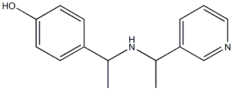 4-(1-{[1-(pyridin-3-yl)ethyl]amino}ethyl)phenol 结构式