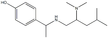 4-(1-{[2-(dimethylamino)-4-methylpentyl]amino}ethyl)phenol 结构式