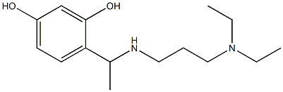 4-(1-{[3-(diethylamino)propyl]amino}ethyl)benzene-1,3-diol 结构式
