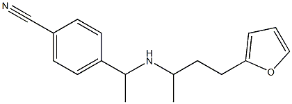 4-(1-{[4-(furan-2-yl)butan-2-yl]amino}ethyl)benzonitrile 结构式