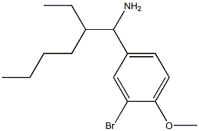 4-(1-amino-2-ethylhexyl)-2-bromo-1-methoxybenzene 结构式