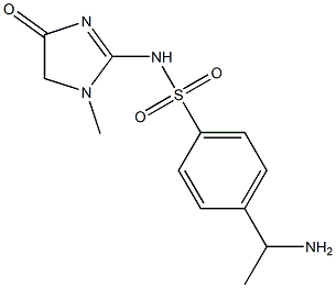 4-(1-aminoethyl)-N-(1-methyl-4-oxo-4,5-dihydro-1H-imidazol-2-yl)benzene-1-sulfonamide 结构式