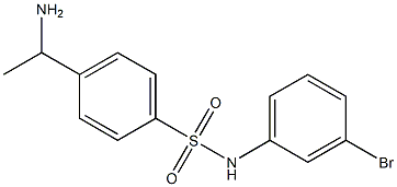 4-(1-aminoethyl)-N-(3-bromophenyl)benzene-1-sulfonamide 结构式