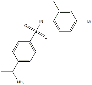 4-(1-aminoethyl)-N-(4-bromo-2-methylphenyl)benzene-1-sulfonamide 结构式