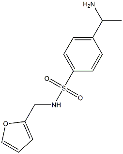 4-(1-aminoethyl)-N-(furan-2-ylmethyl)benzene-1-sulfonamide 结构式