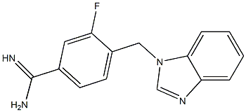 4-(1H-benzimidazol-1-ylmethyl)-3-fluorobenzenecarboximidamide 结构式