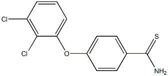 4-(2,3-dichlorophenoxy)benzene-1-carbothioamide 结构式