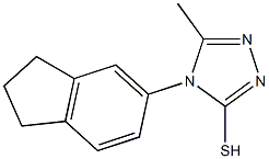4-(2,3-dihydro-1H-inden-5-yl)-5-methyl-4H-1,2,4-triazole-3-thiol 结构式