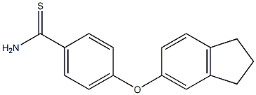 4-(2,3-dihydro-1H-inden-5-yloxy)benzene-1-carbothioamide 结构式