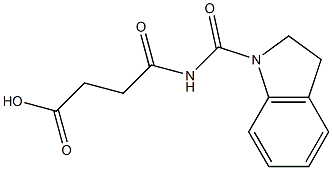 4-(2,3-dihydro-1H-indol-1-ylcarbonylamino)-4-oxobutanoic acid 结构式