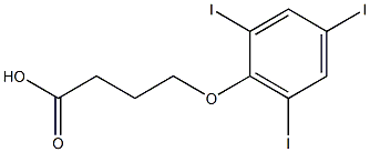 4-(2,4,6-triiodophenoxy)butanoic acid 结构式