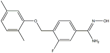 4-(2,5-dimethylphenoxymethyl)-3-fluoro-N'-hydroxybenzene-1-carboximidamide 结构式