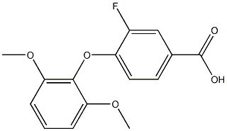 4-(2,6-dimethoxyphenoxy)-3-fluorobenzoic acid 结构式