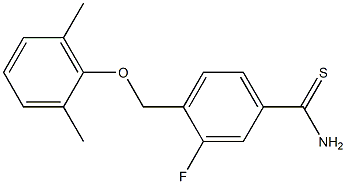 4-(2,6-dimethylphenoxymethyl)-3-fluorobenzene-1-carbothioamide 结构式