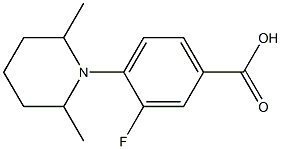 4-(2,6-dimethylpiperidin-1-yl)-3-fluorobenzoic acid 结构式