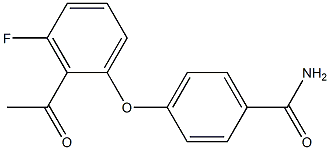 4-(2-acetyl-3-fluorophenoxy)benzamide 结构式