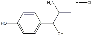 4-(2-amino-1-hydroxypropyl)phenol hydrochloride 结构式