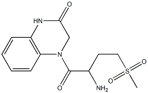 4-(2-amino-4-methanesulfonylbutanoyl)-1,2,3,4-tetrahydroquinoxalin-2-one 结构式