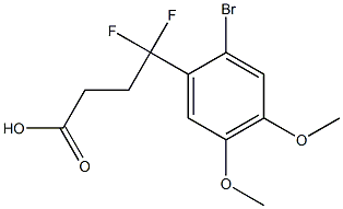 4-(2-bromo-4,5-dimethoxyphenyl)-4,4-difluorobutanoic acid 结构式