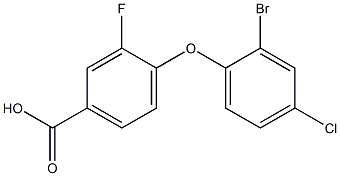 4-(2-bromo-4-chlorophenoxy)-3-fluorobenzoic acid 结构式