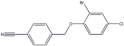 4-(2-bromo-4-chlorophenoxymethyl)benzonitrile 结构式
