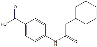 4-(2-cyclohexylacetamido)benzoic acid 结构式