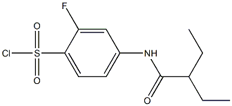 4-(2-ethylbutanamido)-2-fluorobenzene-1-sulfonyl chloride 结构式