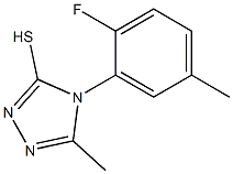 4-(2-fluoro-5-methylphenyl)-5-methyl-4H-1,2,4-triazole-3-thiol 结构式