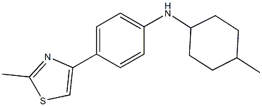 4-(2-methyl-1,3-thiazol-4-yl)-N-(4-methylcyclohexyl)aniline 结构式